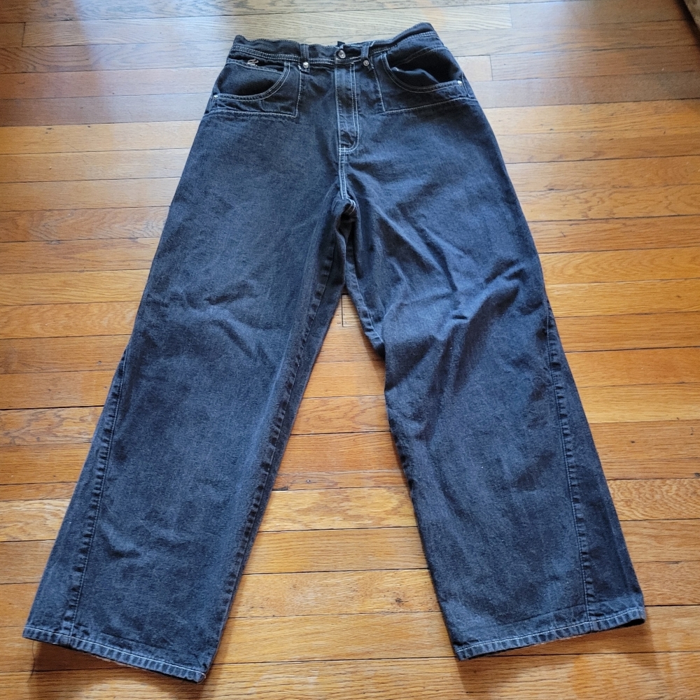 Vintage Roca Wear Wide Leg High waist Black Jeans Women's